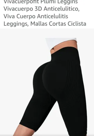 Vivacuerpofit Leggings Cortos Anticelulitis Negros
