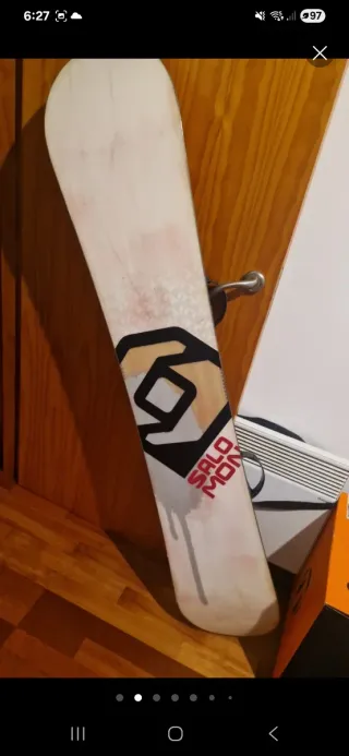 Tabla de Snowboard con Fijaciones Salomon