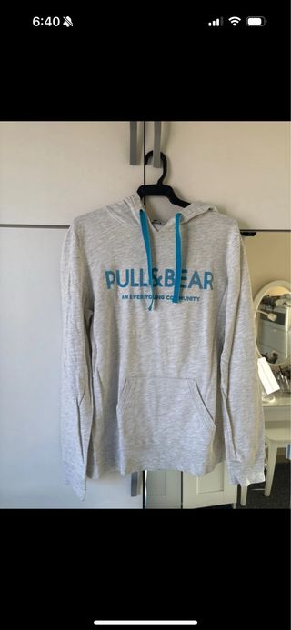 Sudadera Pull&Bear Gris Talla L