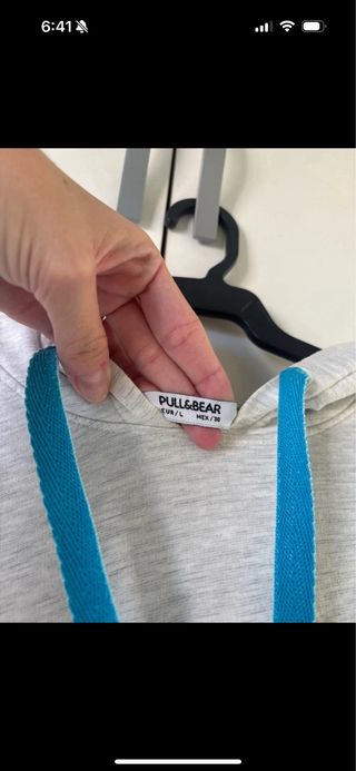 Sudadera Pull&Bear Gris Talla L