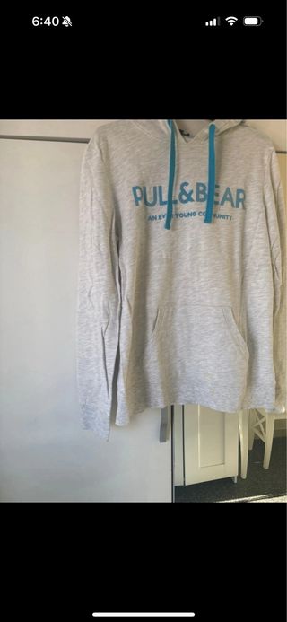 Sudadera Pull&Bear Gris Talla L