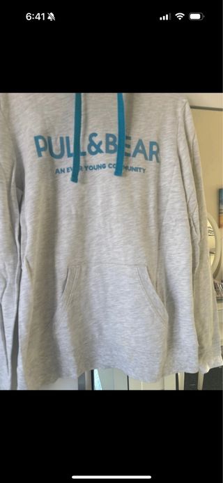 Sudadera Pull&Bear Gris Talla L