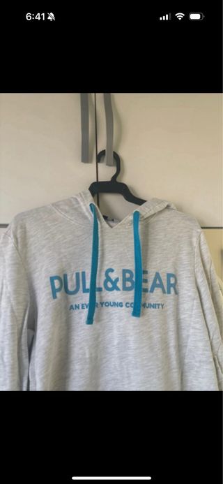 Sudadera Pull&Bear Gris Talla L