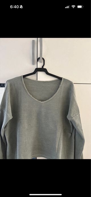 Jersey fino manga larga verde