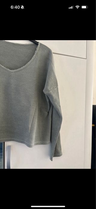 Jersey fino manga larga verde