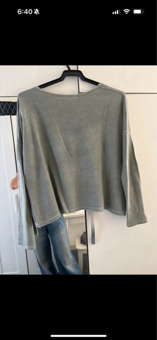 Jersey fino manga larga verde