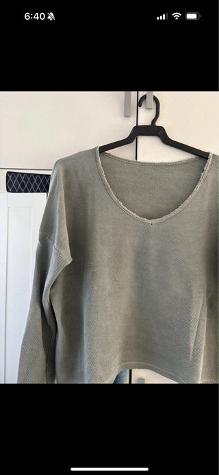 Jersey fino manga larga verde