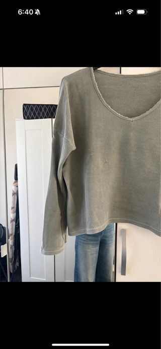 Jersey fino manga larga verde