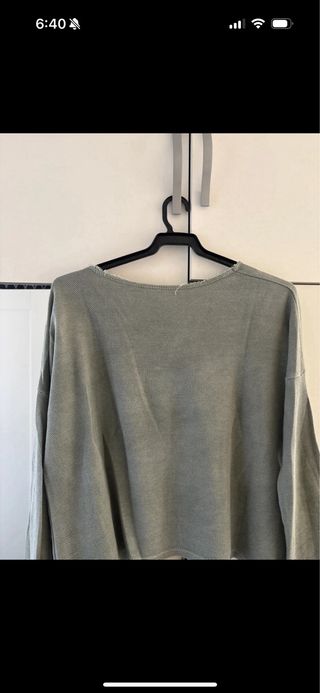 Jersey fino manga larga verde