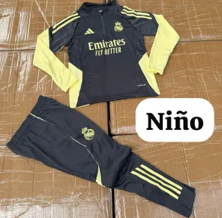 Chándal deportivo Adidas gris y amarillo