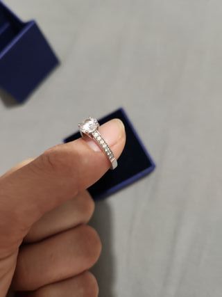 Anillo Swarovski Plata 950 y Circonitas