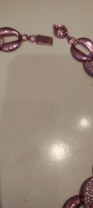 Girocollo donna glitterato rosa