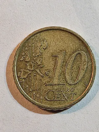 10 Centesimi Euro Italia 2002 Venere di Botticelli
