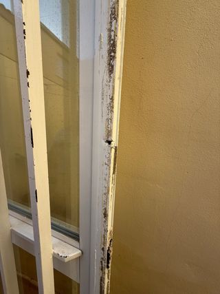Puerta de aluminio con rejas y cristal