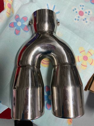 Cola de Escape Doble Cromada