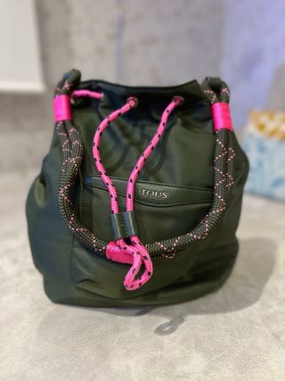 Bolso Tous verde y rosa