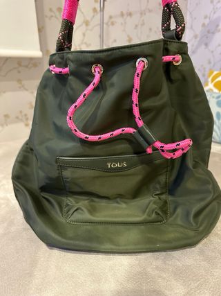 Bolso Tous verde y rosa