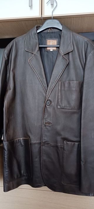 Giacca uomo Vera Pelle marrone XL
