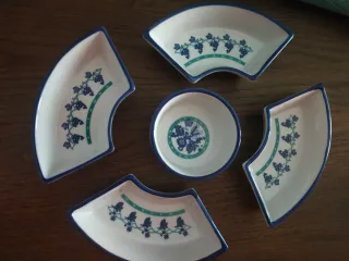 Antipastiera ceramica e vimini