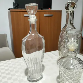 Set 3 Bottiglie Vetro Decorative