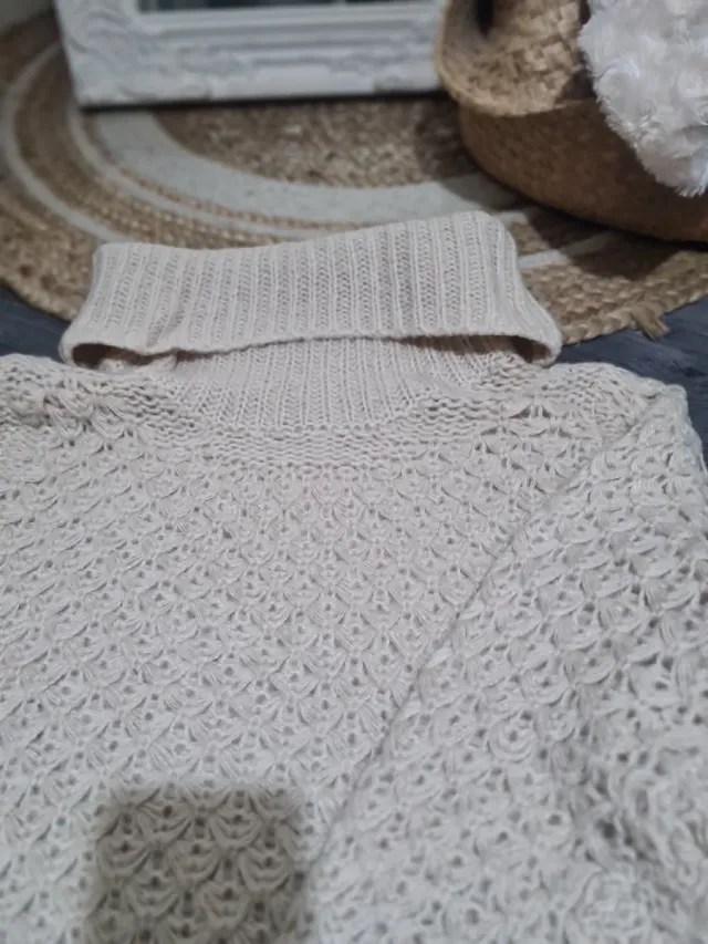 Chaleco de punto beige