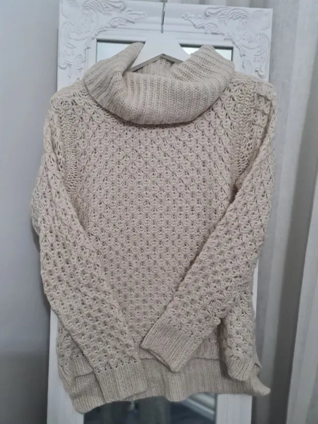 Chaleco de punto beige