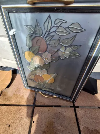 Bandeja decorativa pintada a mano