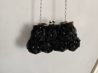 Bolso fiesta lentejuelas negro
