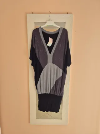 Maglia donna con inserti geometrici