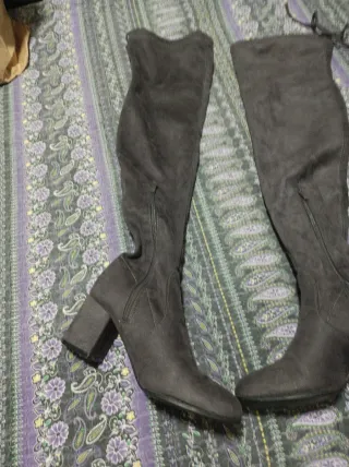 Botas altas grises mujer