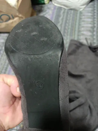 Botas altas grises mujer
