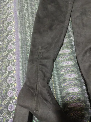 Botas altas grises mujer