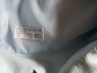 Chaqueta Zara Talla 12 Azul Claro