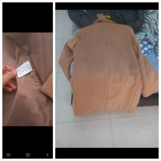 Cappotto lungo cammello foderato taglia M