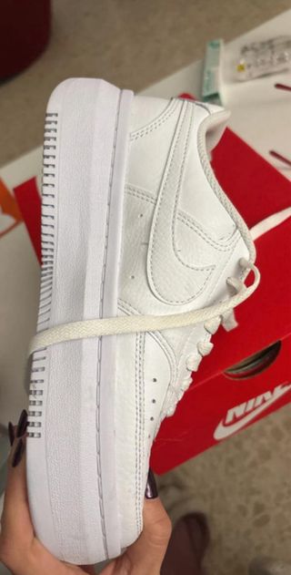 Zapatillas Nike Court Vision Plataforma Blancas
