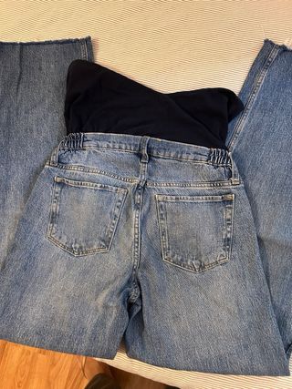 Pantalón vaquero premamá Wide Leg Mango
