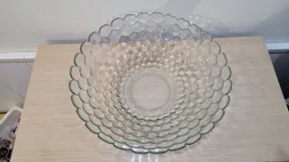 Centro de mesa cristal burbujas vintage