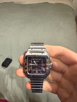 Reloj Cartier Santos Esfera Azul
