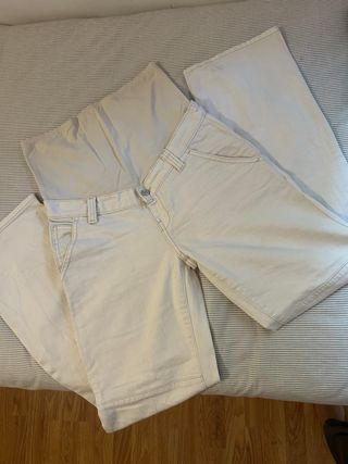 Pantalón vaquero premamá Wide Leg Mango