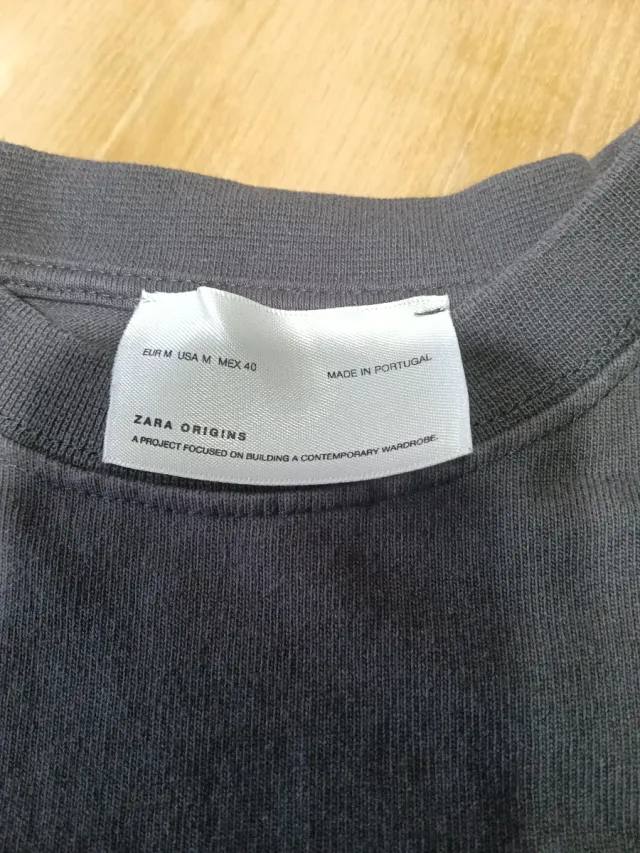 Camiseta Zara Hombre Gris Talla M