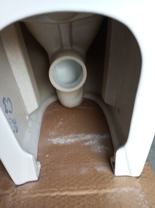 Taza de WC de porcelana blanca