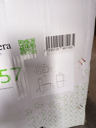 Taza de WC de porcelana blanca