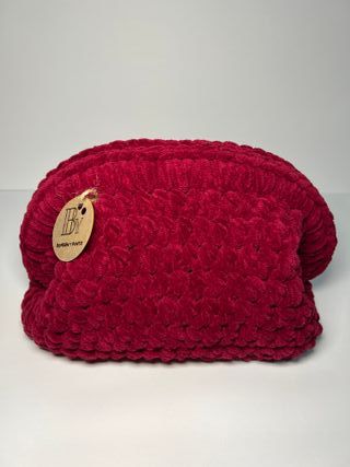 Bolso Clutch Burdeos Bombón y Punto