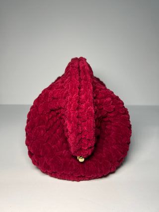 Bolso Clutch Burdeos Bombón y Punto