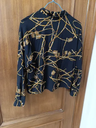 Camisa Stradivarius Negra Talla M