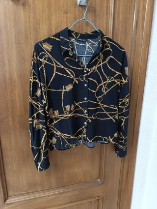 Camisa Stradivarius Negra Talla M