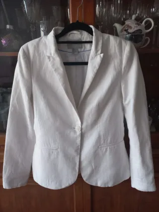 Blazer H&M Talla 38 Blanco