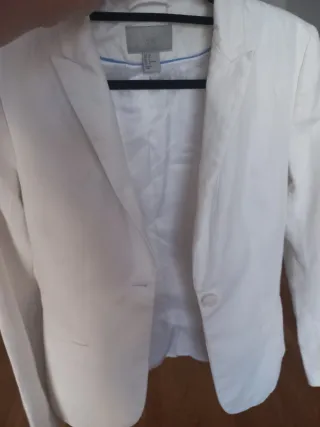 Blazer H&M Talla 38 Blanco