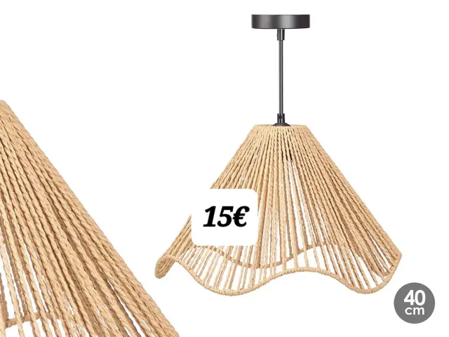 Lâmpada de teto de corda