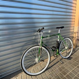 Bicicleta Fixie Verde Ciudad